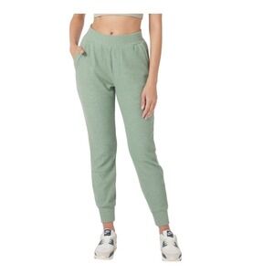 Glyder Valley 7/8 Jogger Pants Sage Green Ribbed Knit Pull-On L